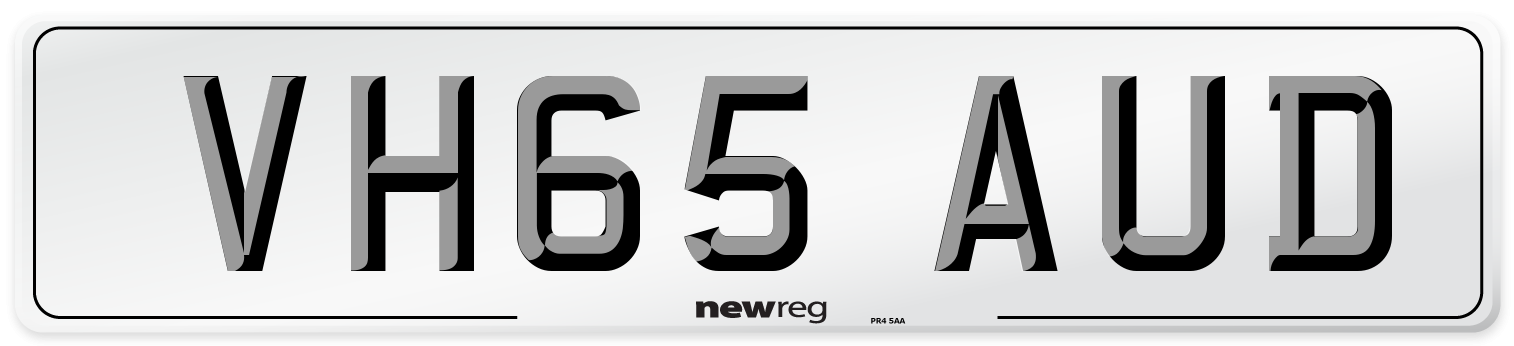 VH65 AUD Number Plate from New Reg